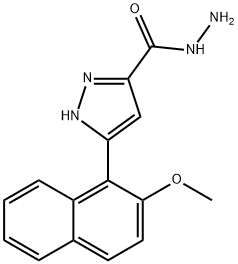 3-(2-methoxynaphthalen-1-yl)-1H-pyrazole-5-carbohydrazide Struktur
