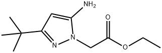 2-(5-氨基-3-叔丁基-1H-吡唑-1-基)乙酸乙酯, 306818-06-4, 结构式