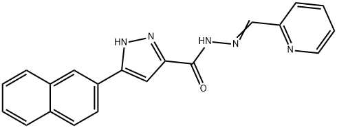 (E)-3-(naphthalen-2-yl)-N-(pyridin-2-ylmethylene)-1H-pyrazole-5-carbohydrazide,307320-97-4,结构式