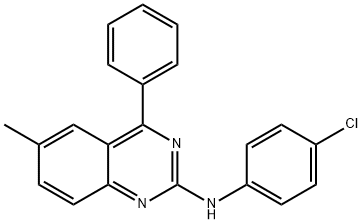N-(4-chlorophenyl)-6-methyl-4-phenylquinazolin-2-amine,307329-83-5,结构式