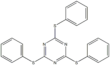 2,4,6-tris(phenylsulfanyl)-1,3,5-triazine Struktur