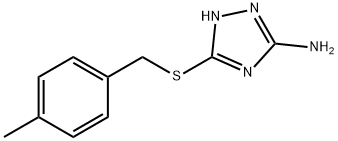 3-[(4-methylphenyl)methylsulfanyl]-1H-1,2,4-triazol-5-amine 化学構造式