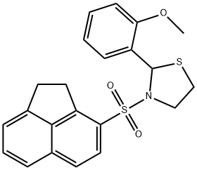 3-((1,2-dihydroacenaphthylen-3-yl)sulfonyl)-2-(2-methoxyphenyl)thiazolidine Struktur