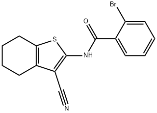 2-bromo-N-(3-cyano-4,5,6,7-tetrahydrobenzo[b]thiophen-2-yl)benzamide Struktur