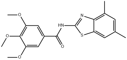 N-(4,6-dimethylbenzo[d]thiazol-2-yl)-3,4,5-trimethoxybenzamide Struktur