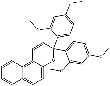 3,3-bis(2,4-dimethoxyphenyl)-3H-benzo[f]chromene Structure