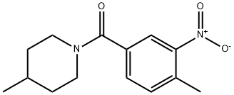 (4-methyl-3-nitrophenyl)(4-methylpiperidin-1-yl)methanone Structure