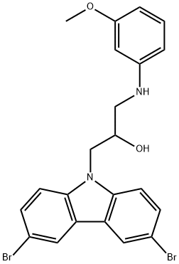 1-(3,6-dibromocarbazol-9-yl)-3-(3-methoxyanilino)propan-2-ol Structure