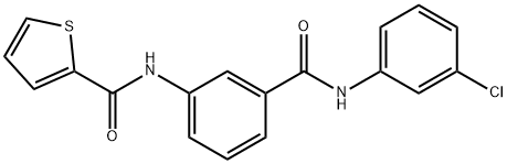 N-(3-{[(3-chlorophenyl)amino]carbonyl}phenyl)-2-thiophenecarboxamide Structure