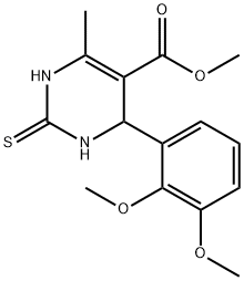 methyl 4-(2,3-dimethoxyphenyl)-6-methyl-2-thioxo-1,2,3,4-tetrahydropyrimidine-5-carboxylate,313392-24-4,结构式