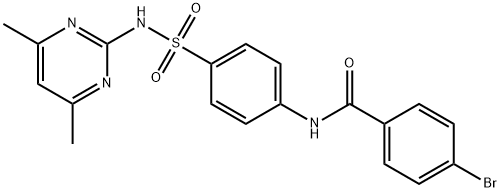 4-bromo-N-(4-(N-(4,6-dimethylpyrimidin-2-yl)sulfamoyl)phenyl)benzamide Struktur
