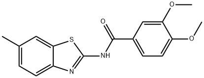 3,4-dimethoxy-N-(6-methylbenzo[d]thiazol-2-yl)benzamide Struktur