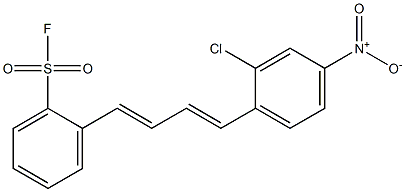 Benzenesulfonylfluoride, 2-[4-(2-chloro-4-nitrophenyl)-1,3-butadien-1-yl]- Struktur
