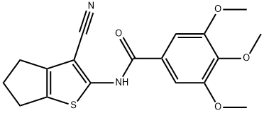N-(3-cyano-5,6-dihydro-4H-cyclopenta[b]thiophen-2-yl)-3,4,5-trimethoxybenzamide Structure