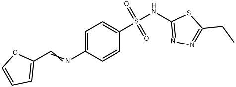 N-(5-ethyl-1,3,4-thiadiazol-2-yl)-4-[(2-furylmethylene)amino]benzenesulfonamide Structure