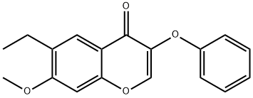 6-ethyl-7-methoxy-3-phenoxy-4H-chromen-4-one Struktur