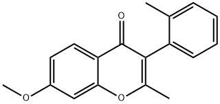 7-methoxy-2-methyl-3-(o-tolyl)-4H-chromen-4-one Struktur
