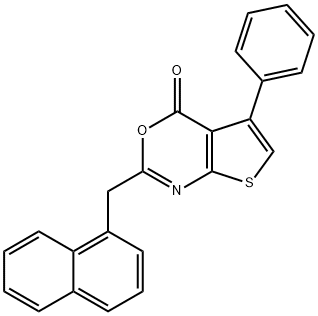 2-(naphthalen-1-ylmethyl)-5-phenyl-4H-thieno[2,3-d][1,3]oxazin-4-one Structure