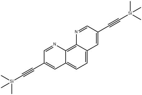 3,8-bis[(trimethylsilyl)ethynyl]-1,10-phenanthroline, 320573-10-2, 结构式