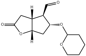 (3aR,4R,5R,6aS)-hexahydro-2-oxo-5-[(tetrahydro-2H-pyran-2-yl)oxy]-2H-cyclopenta[b]furan-4-carboxaldehyde Structure