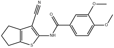 N-(3-cyano-5,6-dihydro-4H-cyclopenta[b]thiophen-2-yl)-3,4-dimethoxybenzamide Structure