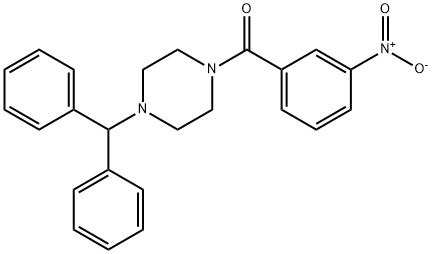 (4-benzhydrylpiperazin-1-yl)(3-nitrophenyl)methanone Struktur