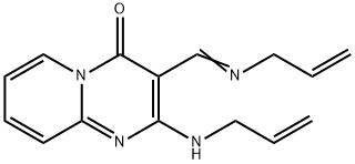 (E)-2-(allylamino)-3-((allylimino)methyl)-4H-pyrido[1,2-a]pyrimidin-4-one Struktur