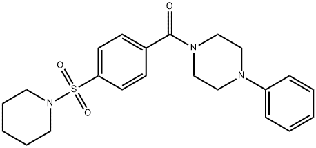 (4-phenylpiperazin-1-yl)(4-(piperidin-1-ylsulfonyl)phenyl)methanone Struktur