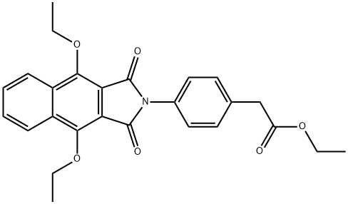 ethyl [4-(4,9-diethoxy-1,3-dioxo-1,3-dihydro-2H-benzo[f]isoindol-2-yl)phenyl]acetate,325780-78-7,结构式