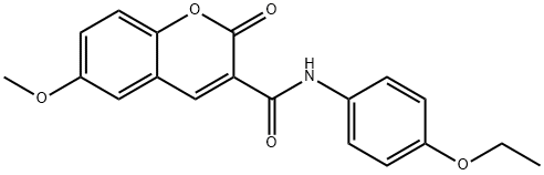 N-(4-ethoxyphenyl)-6-methoxy-2-oxo-2H-chromene-3-carboxamide Struktur