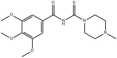 3,4,5-trimethoxy-N-[(4-methyl-1-piperazinyl)carbonothioyl]benzamide Struktur