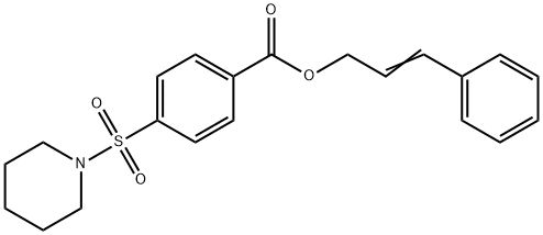 cinnamyl 4-(piperidin-1-ylsulfonyl)benzoate Struktur