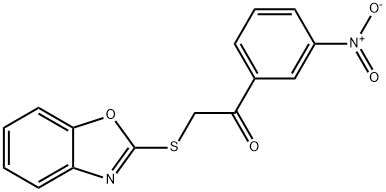 2-(benzo[d]oxazol-2-ylthio)-1-(3-nitrophenyl)ethan-1-one Structure