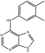 N-(3,4-dimethylphenyl)-9H-purin-6-amine Struktur