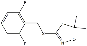 Isoxazole, 3-[[(2,6-difluorophenyl)methyl]thio]-4,5-dihydro-5,5-dimethyl- Structure