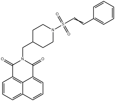 (E)-2-((1-(styrylsulfonyl)piperidin-4-yl)methyl)-1H-benzo[de]isoquinoline-1,3(2H)-dione Structure