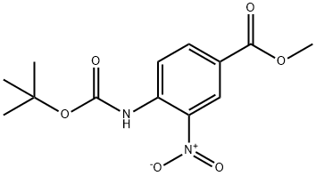 4-((叔丁氧基羰基)氨基)-3-硝基苯甲酸甲酯 结构式