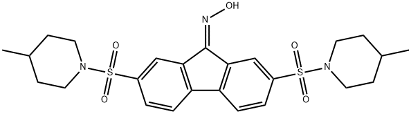 2,7-bis((4-methylpiperidin-1-yl)sulfonyl)-9H-fluoren-9-one oxime Struktur