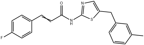(E)-3-(4-fluorophenyl)-N-(5-(3-methylbenzyl)thiazol-2-yl)acrylamide Structure