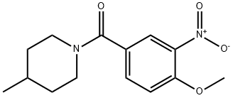 (4-methoxy-3-nitrophenyl)-(4-methylpiperidin-1-yl)methanone Struktur