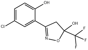 3-(5-chloro-2-hydroxyphenyl)-5-(trifluoromethyl)-4,5-dihydroisoxazol-5-ol, 328285-41-2, 结构式