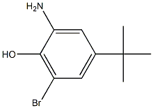 2-氨基-6-溴-4-(叔丁基)苯酚 结构式