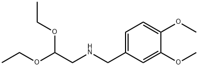 (2,2-Diethoxy-ethyl)-(3,4-dimethoxy-benzyl)-amine 化学構造式