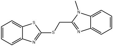 2-(((1-methyl-1H-benzo[d]imidazol-2-yl)methyl)thio)benzo[d]thiazole Struktur
