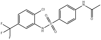 N-(4-{[2-chloro-5-(trifluoromethyl)anilino]sulfonyl}phenyl)acetamide Struktur