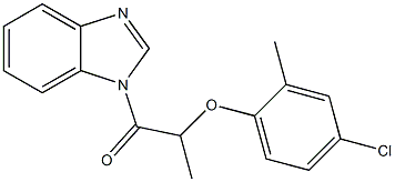 1-(benzimidazol-1-yl)-2-(4-chloro-2-methylphenoxy)propan-1-one Structure