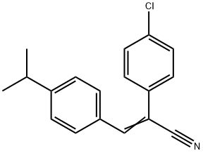 2-(4-Chloro-phenyl)-3-(4-isopropyl-phenyl)-acrylonitrile Structure