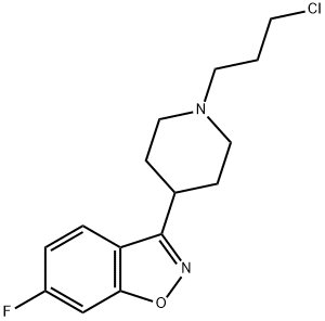 3-(1-(3-氯丙基)哌啶-4-YL)-6-氟苯并[D]异恶唑, 329977-73-3, 结构式