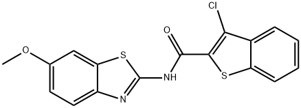 3-chloro-N-(6-methoxybenzo[d]thiazol-2-yl)benzo[b]thiophene-2-carboxamide Struktur
