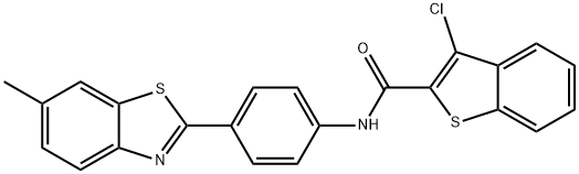 3-chloro-N-(4-(6-methylbenzo[d]thiazol-2-yl)phenyl)benzo[b]thiophene-2-carboxamide Struktur